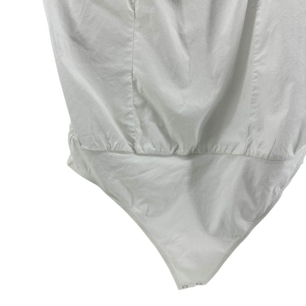 Express White Ruffle Collar Off Shoulder Bodysuit - Picture 3 of 6